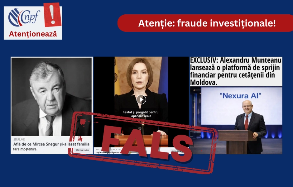Autorităţile avertizează asupra unor platforme false de investiții promovate online: escrocii folosesc imaginea unor instituții media și a unor personalități publice