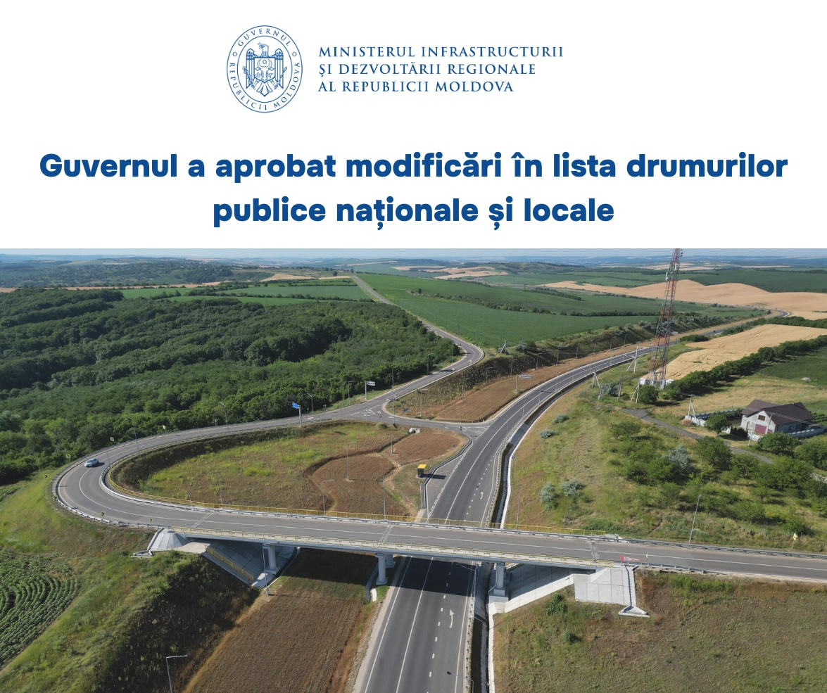 Guvernul a actualizat lista drumurilor naționale și locale