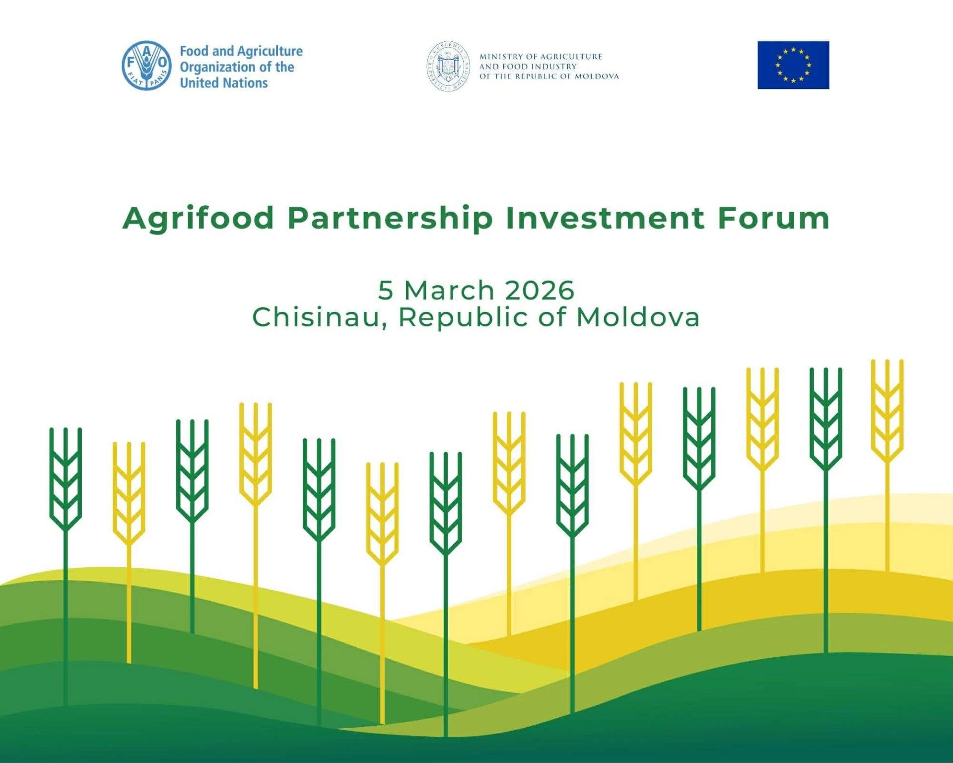 Forumul Investițional în sectorul Agroalimentar, organizat în martie la Chișinău: accent pe investiții europene, exporturi și modernizarea agriculturii