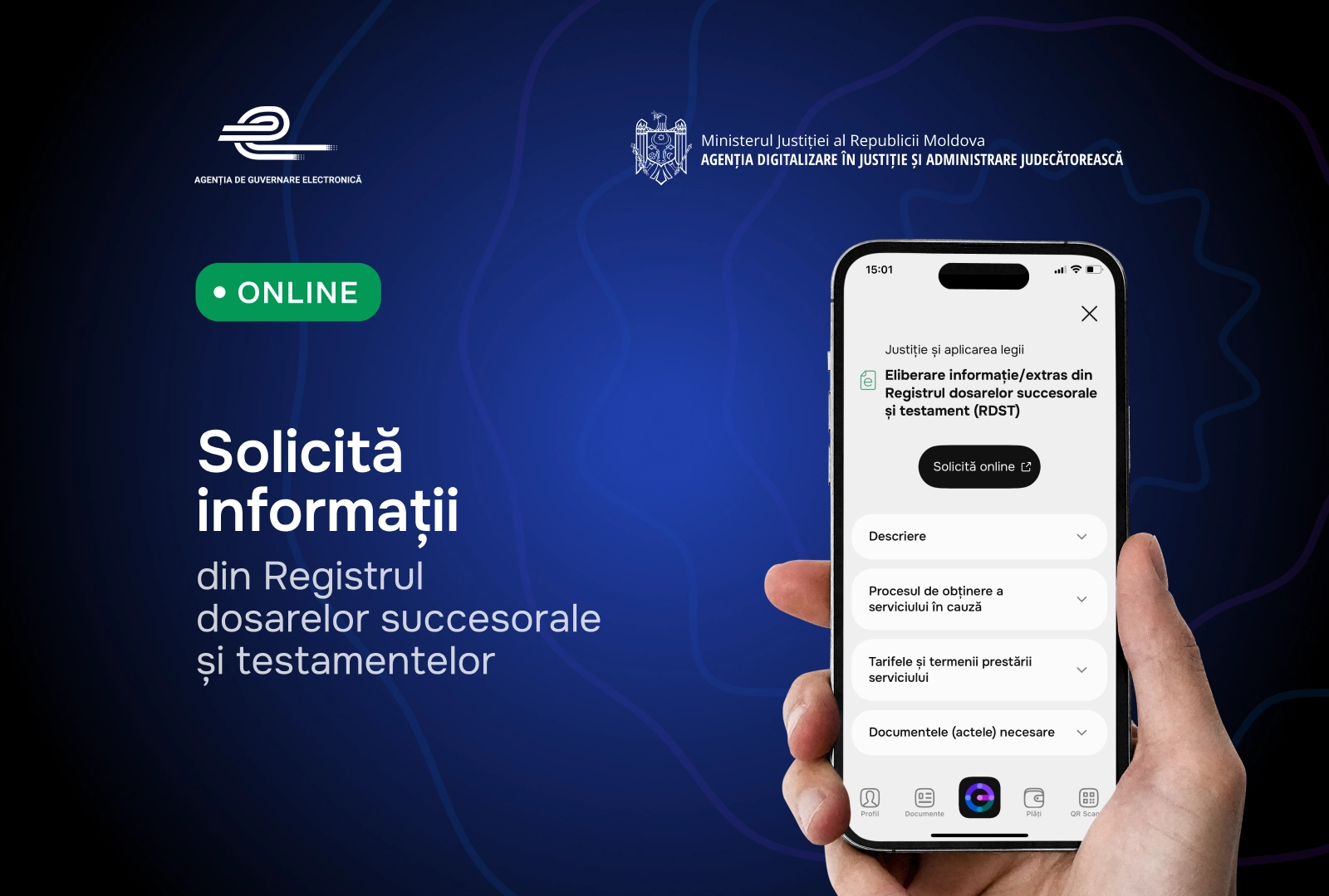 Cetățenii pot solicita online informații din Registrul dosarelor succesorale și testamentelor