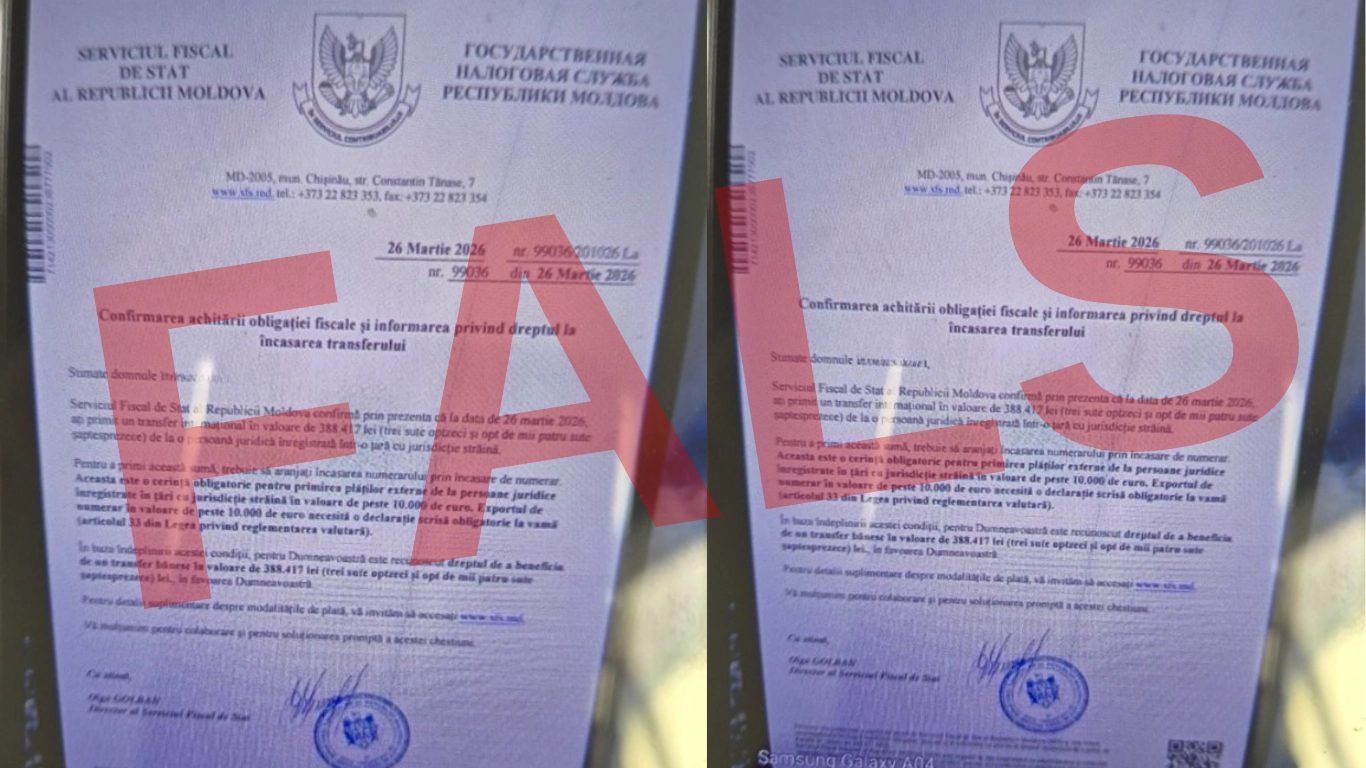 Fiscul atenționează asupra unor mesaje false transmise către contribuabili