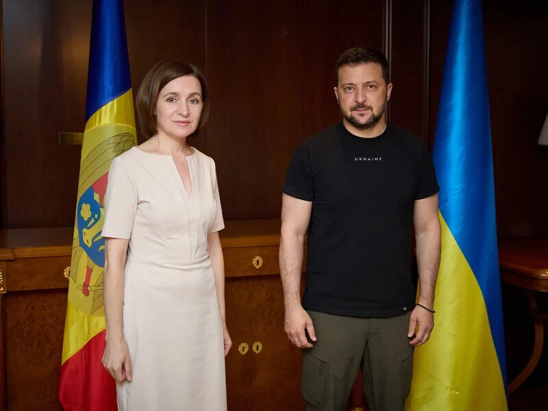 Președinta Maia Sandu a avut o convorbire telefonică cu Președintele Ucrainei, Volodymyr Zelenskyy