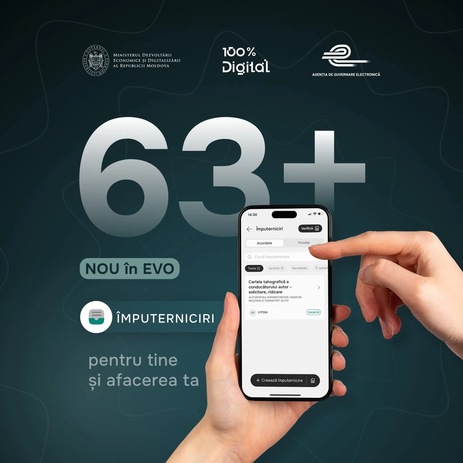 Noi funcționalități în aplicația EVO: Cetățenii vor putea crea și gestiona peste 60 de tipuri de împuterniciri