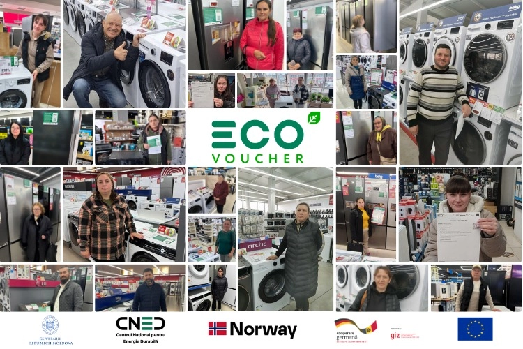 Peste 1.600 de familii din Republica Moldova și-au înnoit cu sprijinul UE electrocasnicele prin programul EcoVoucher