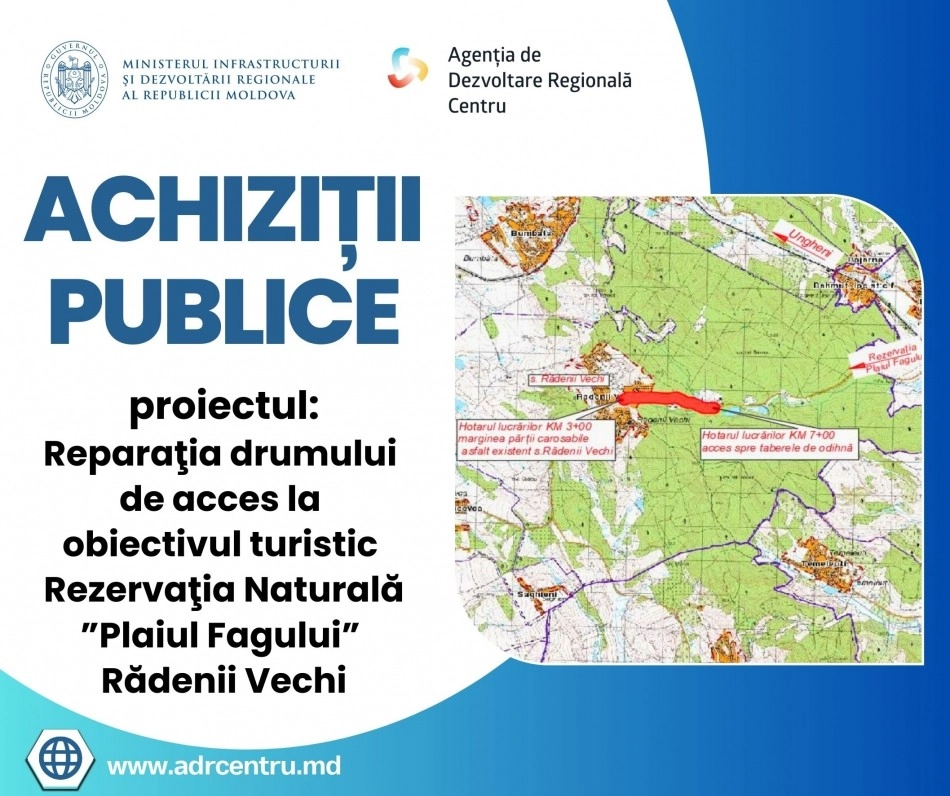 Drumul de acces spre Rezervația „Plaiul Fagului” va fi reabilitat: ADR Centru a lansat licitația pentru lucrări de peste 34 milioane de lei