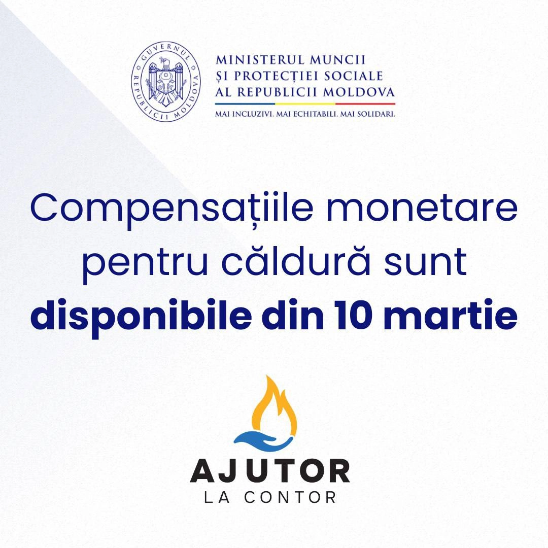 Compensațiile pentru căldură sunt disponibile din 10 martie pentru peste 1,4 milioane de beneficiari