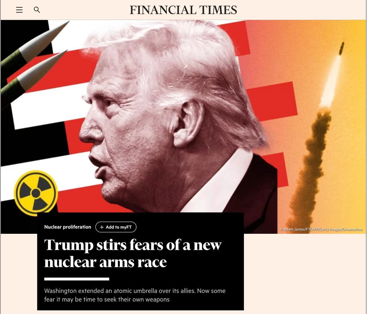 Financial Times: A început epoca înarmării nucleare