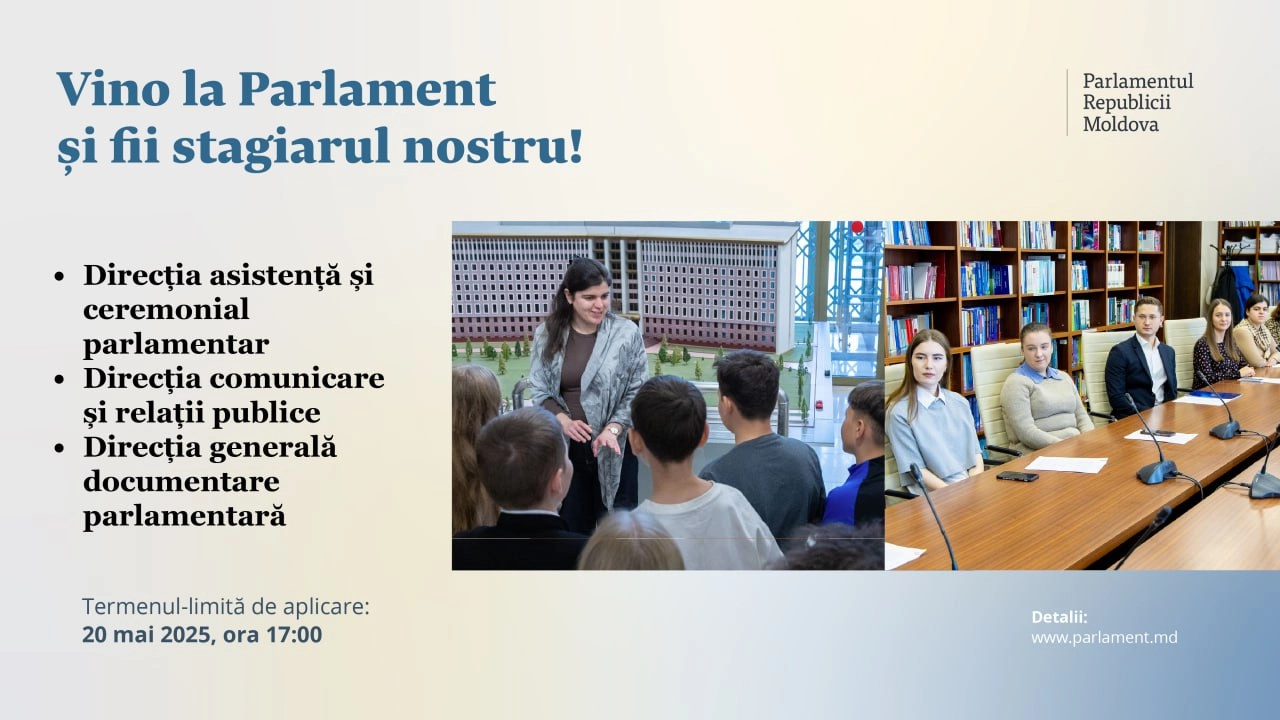Parlamentul oferă trei stagii plătite pentru tineri