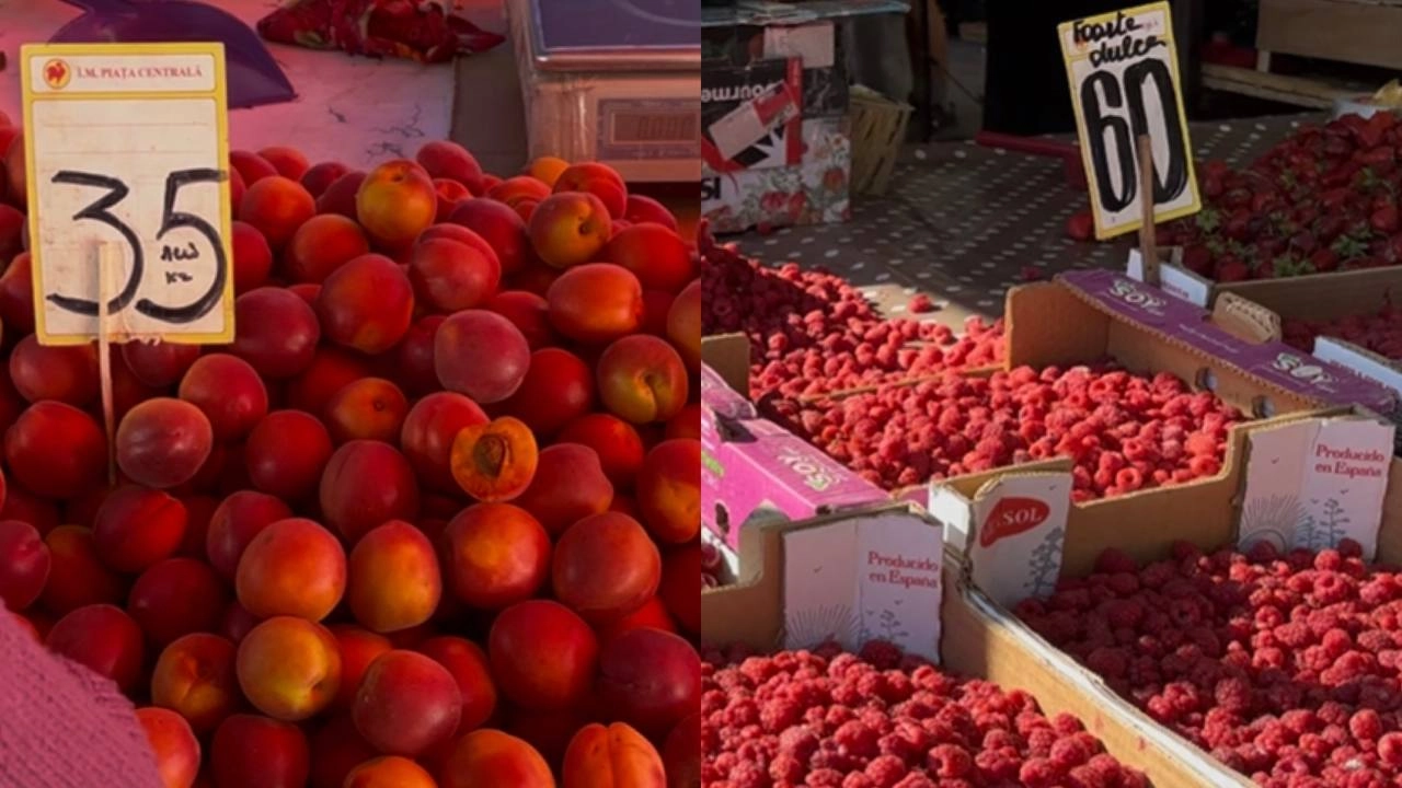Zmeura și caisele au apărut pe piață, iar căpșunele s-au scumpit considerabil față de săptămâna trecută