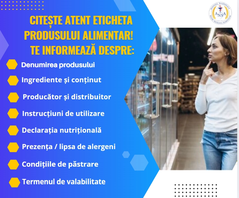 ANSA atenţionează: eticheta alimentară, o sursă esențială de informare pentru consumatori
