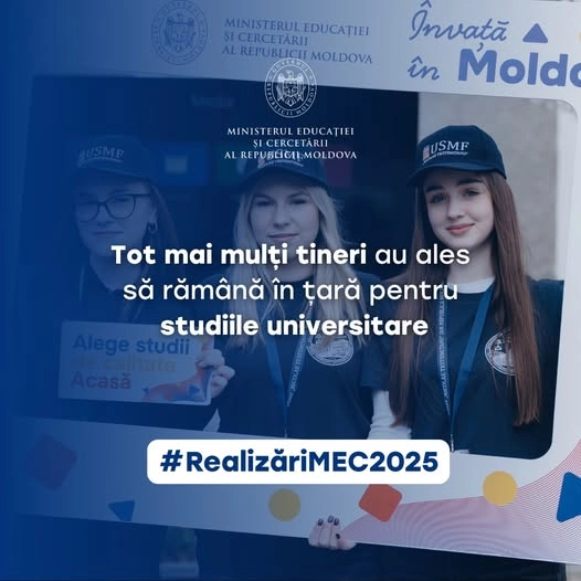 Peste 23.000 de tineri au ales în 2025 să își facă studiile în universitățile din Republica Moldova