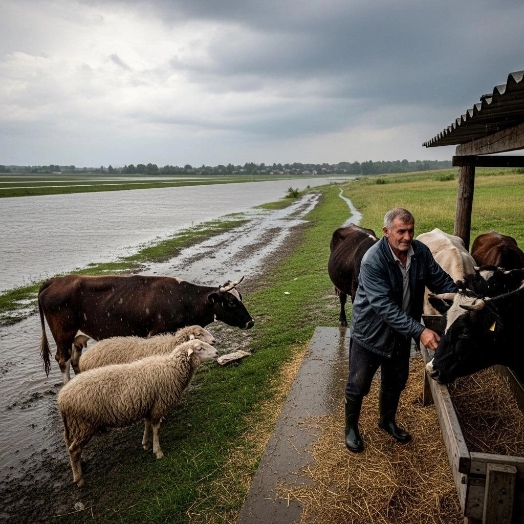 Animalele, în pericol din cauza ploilor abundente şi inundațiilor. Recomandările ANSA