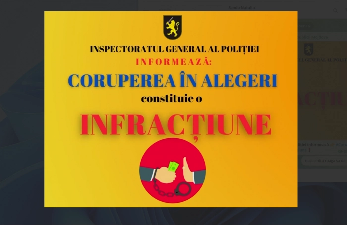 IGP atenționează: coruperea în alegeri constituie o infracțiune