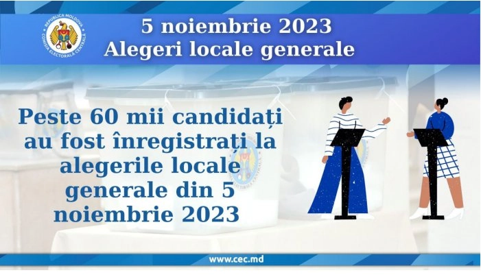 CEC: Peste 60 de mii de candidați au fost înregistrați în alegerile locale generale din 5 noiembrie 2023