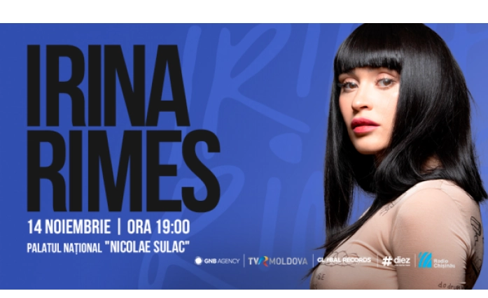 Interpreta Irina Rimes revine la Chișinău