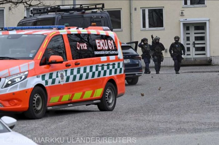 Finlanda: Trei copii, răniţi prin împuşcare într-o şcoală de lângă Helsinki