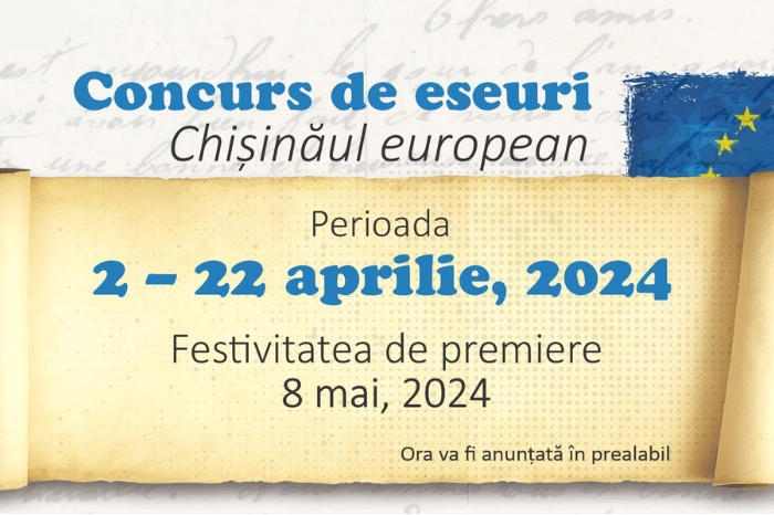 A fost lansat Concursul de eseuri „Chișinăul european”