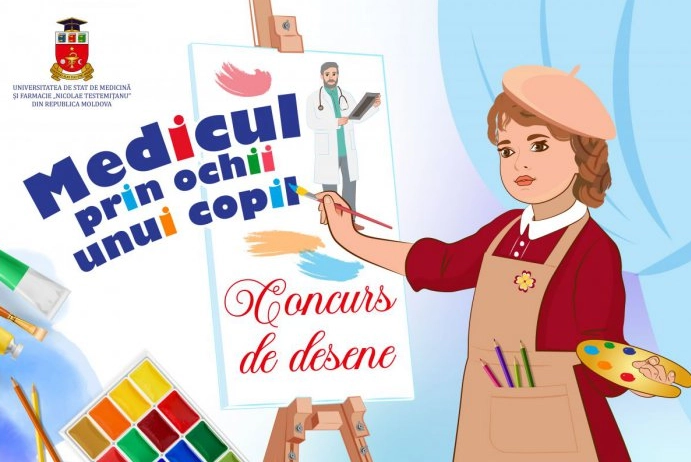 USMF „Nicolae Testemițanu” invită elevii să participe la concursul de pictură „Medicul – prin ochii unui copil”