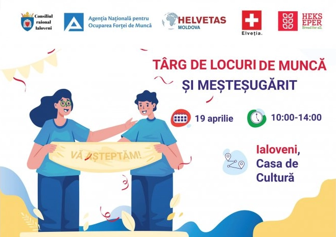 La Ialoveni va fi organizat un Târg al locurilor de muncă și meșteșugărit