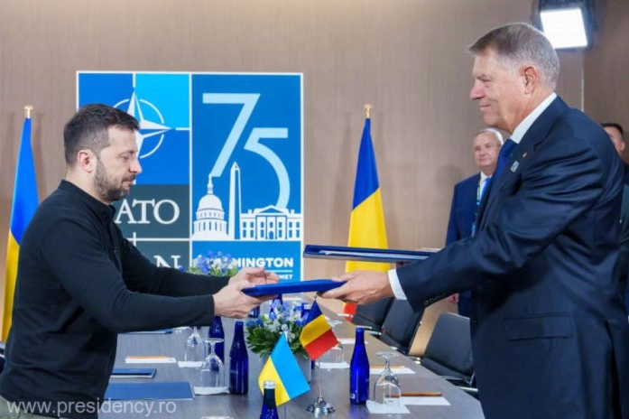 Klaus Iohannis şi Volodimir Zelenski au semnat la Washington acordul bilateral de securitate