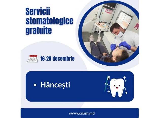Copiii din raionul Hâncești vor beneficia de servicii stomatologice gratuite