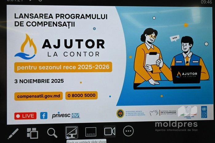 Circa 622 000 de familii vulnerabile beneficiază de compensații pentru energie. Ministra Natalia Plugaru: „Ajutorul acoperă 40% din costul facturii”