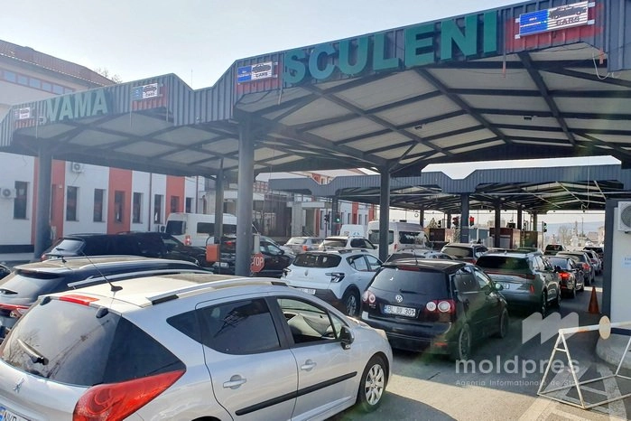 Trafic sporit de călători în postul Sculeni, pe sensul de ieșire din țară
