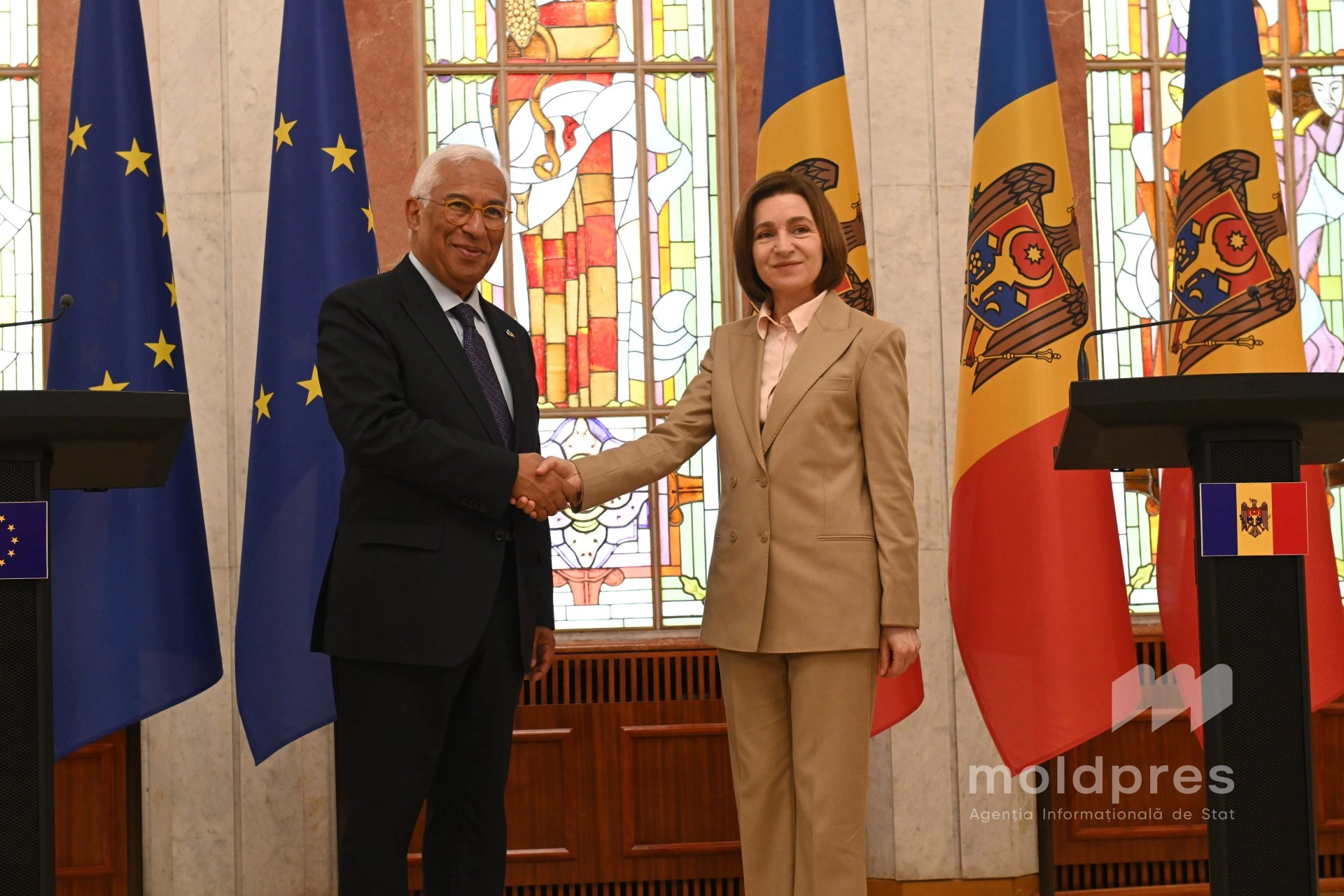 Președintele Consiliului European, António Costa: „UE și statele membre rămân pregătite să sprijine Moldova pentru a obține o independență totală față de orice fel de energie sau furnizări din Rusia”